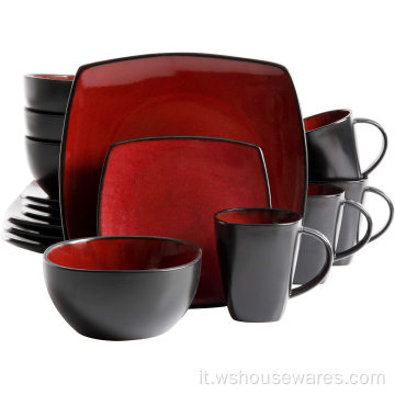 Colors Pad Printing DinnerstEt Porcelain Set di stoviglie